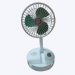 Portable Fan Rechargeable, Foldable Small Desk Fan Table Fan, Telescopic 3 Speed Silent USB Charging